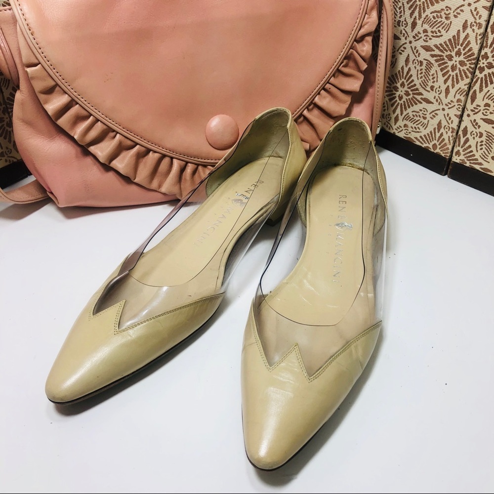 Women Rene Mancini, pointy toe flats, size 7,5